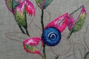 bordado botanico arandano proceso