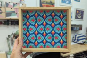 Taller de bordado bargello