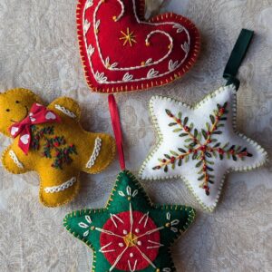 Taller de adornos navideños bordados