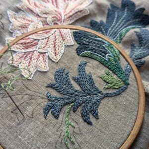 Detalle del proceso de bordado